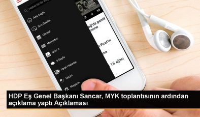 HDP Eş Genel Başkanı Sancar, MYK toplantısının ardından açıklama yaptı Açıklaması